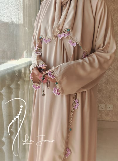 شرشف صلاة لف بيج  قطن بالكروشيه يدوي من لاجور