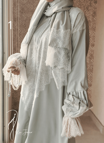 شرشف صلاة سستة رايون دانتيل عدة ألوان (حبة واحدة)