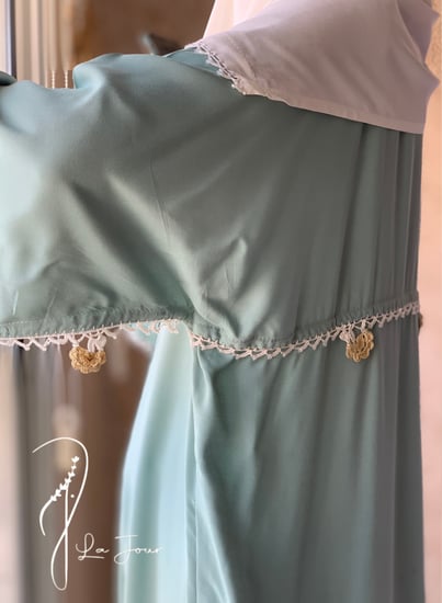 شرشف صلاة سحاب اخضر كروشيه يدوي