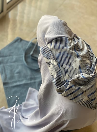 طقم شرشف صلاة ازرق  اطفال وسجادة وشنطة