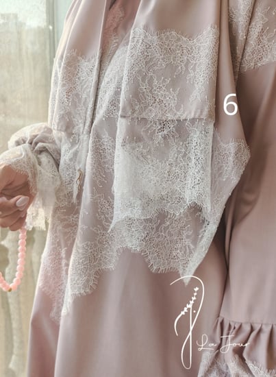 شرشف صلاة سستة رايون دانتيل عدة ألوان (حبة واحدة)