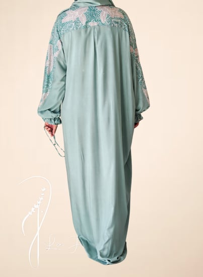 شرشف صلاة لف رسم باتيك أخضر باستيل فخم