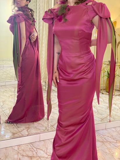 فستان فوشي مطعم بالفستقي