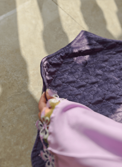 شرشف صلاة لف بنفسجي موف مزين بالاويا الفاخر من لاجور