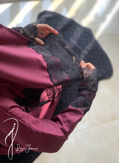 شرشف مرد لف دانتيل و الطرحة متصلة