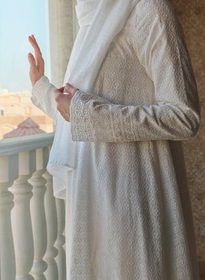 ثوب حج وعمرة أبيض قطن بطرف