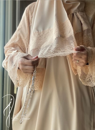 شرشف مرد لف  بيج دانتيل طرحة مثبتة