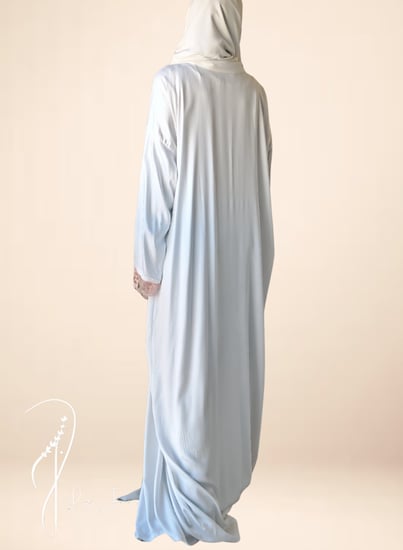 شرشف صلاة لف  ابيض ستان  اويا وردي