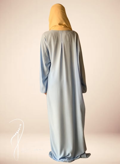 شرشف ازرق سماوي لف طرحة متصلة