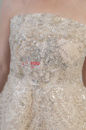 فستان سهرة ستربلس فاخر بتطريز أنيق.