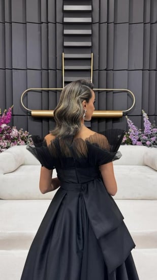 فستان عفاف اسود