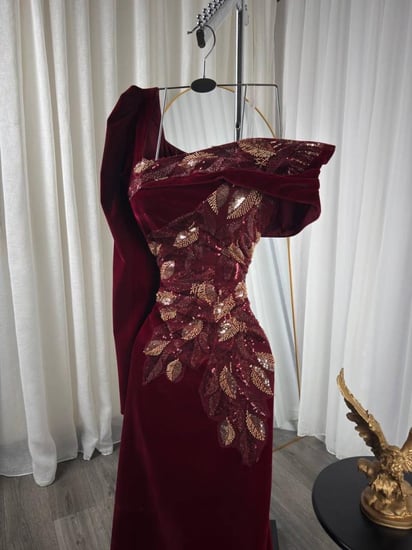 فستان سهره برغندي