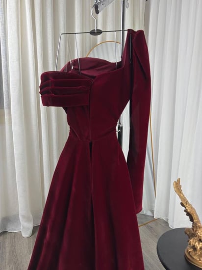 فستان سهره برغندي