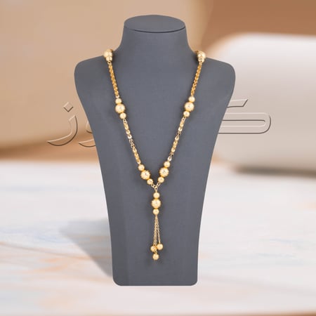 عقد حبوب الؤلو الذهبيه