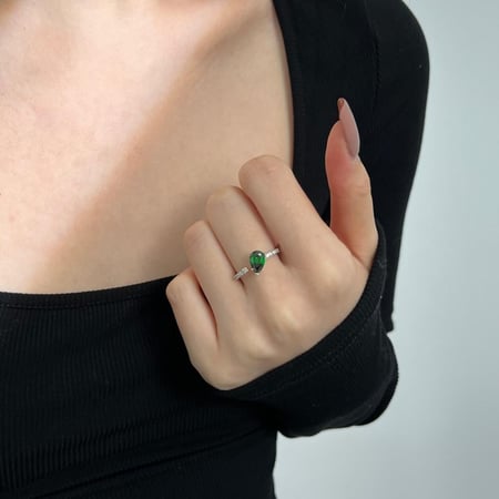خاتم فضة - إيميرالد