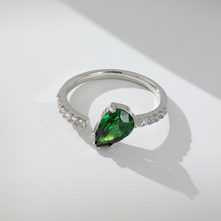 خاتم فضة - إيميرالد