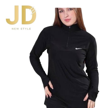 تيشيرت تمرين نسائي طويل الأكمام مريح وخفيف من JD New Style