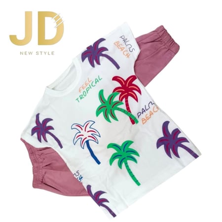 طقم بناتي قطن