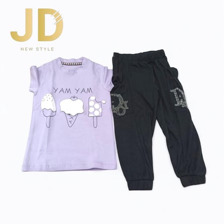 طقم بناتي قطن