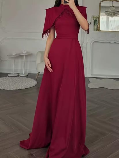 فستان سهره مزين بخرز انيق