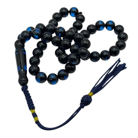 سبحة بكلايت حرباء لونين مع كركوشة تفصال يدوي كويتي