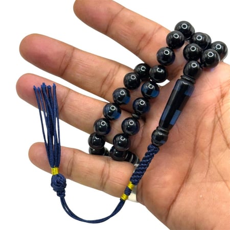 سبحة بكلايت حرباء لونين مع كركوشة تفصال يدوي كويتي