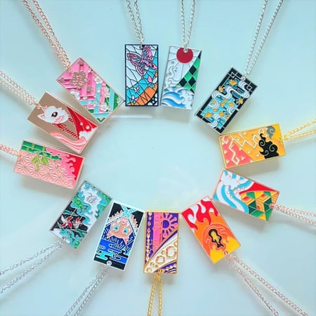 سلسلة كيميتسو نو يابا - kimetsu no yaiba necklace