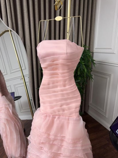 فستان اورجنزا وبطانة تفته ناعم