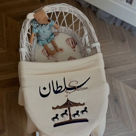 بطانيه مواليد تطريز حسب الطلب