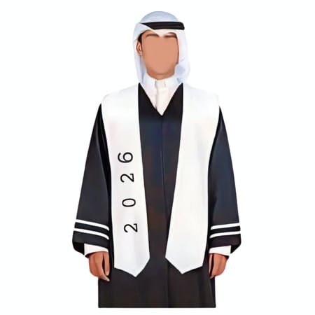 روب تخرج رجالي تطريز وتصميم وتفصيل حسب اختياركم