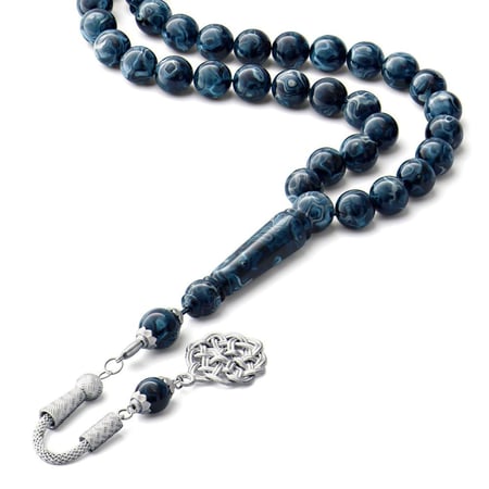 سبحة بكلايت تركوازي مخلوط