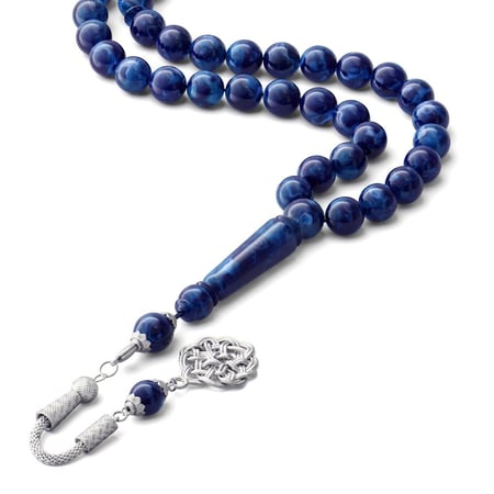 سبحة بكلايت ازرق مخلوط