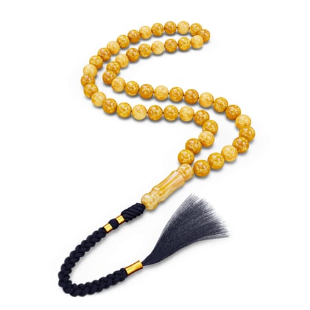 سبحة تراب كهرمان - كحلي