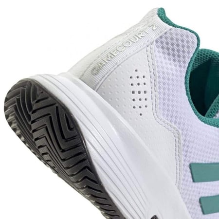 Adidas gamecourt 2 white green black sneakers