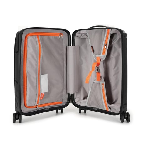 حقيبة سفر برينس بي بي (٨ عجلات) - مقاس ٢٠ بوصة من إيروفليكس | فتحة أمامية | حجرة كمبيوتر محمول | مقبض لحمل الهاتف | سحاب مزدوج مضاد للسرقة | سعة ٤٠ لترًا - أزرق