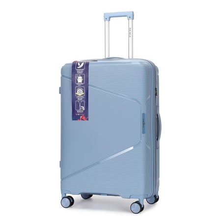 Prince  PP  Luggage (8 Wheels) - Trundle 28 Inch/93 Liter Large     - Grey Blue 2 Year Warranty