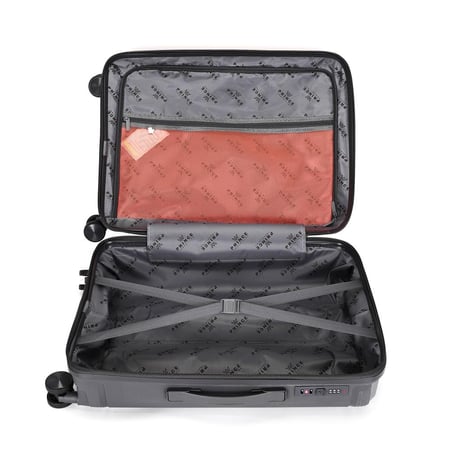 Prince  PP  Luggage (8 Wheels) - Trundle 24 Inch/62 Liter Medium    -  Dark Grey 2 Year Warranty