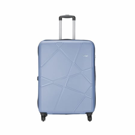 مجموعة حقائب سفر سفاري بينتاغون 55 و65 و75 سم - صغيرة ومتوسطة وكبيرة - مصنوعة من مادة البولي بروبيلين - 4 عجلات تدور بزاوية 360 درجة - مجموعة من 3 قطع - أزرق داكن | صنع في الهند