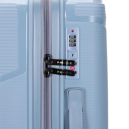 Prince PP Luggage (8 Wheels) - Trundle 24 Inch/62 Liter Medium - Grey Blue 2 Year Warranty