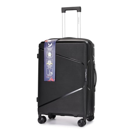 Prince  PP  Luggage (8 Wheels) - Trundle 24 Inch/62 Liter Medium    - Black 2 Year Warranty