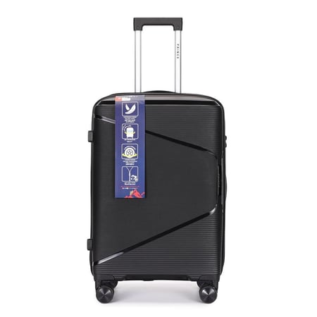 Prince  PP  Luggage (8 Wheels) - Trundle 24 Inch/62 Liter Medium    - Black 2 Year Warranty