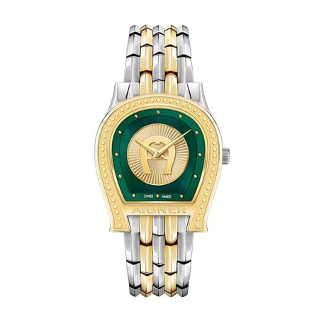 ساعة اغنر  فيتوريا بسوار معدني ذهبي