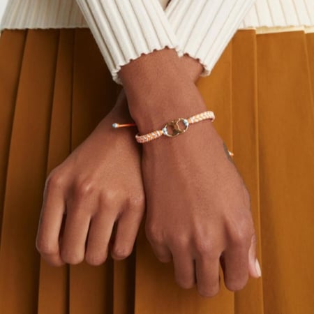 سوار توري بورش خيط مظفر برتقالي وسماوي توري ذهبي