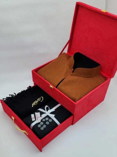 سديري جوخ شتوي مع دبل فيس وجهين قماش للثياب شال كارتير فخم صديري رجالي