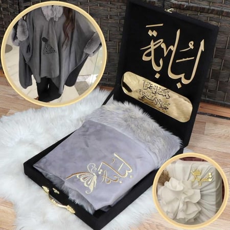 فروه شتوي نسائي هدايا نسائية بوكس فخم الشتاء شالات شال سكارف بالاسم