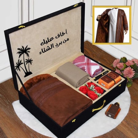 بوكس الشتاء للرجال الكبار أفكار هدايا للكبار فروات شتويه رجالية شماغ