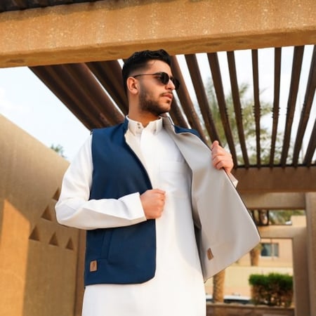 سديري رجالي دبل فيس سديريات شتوي رجاليه جهتين ازرق ملابس فروات شتويه