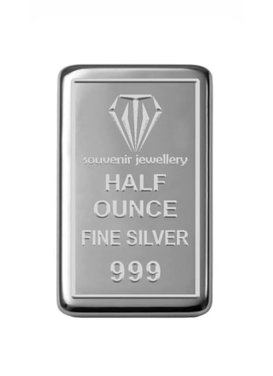 سبيكة نصف أونصة فضة صافي عيار999 وزن 15.55 جرام بتصميم اسم-موسى