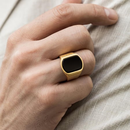 خاتم فضه كامل عيار 925 مرصع بحجر عقيق