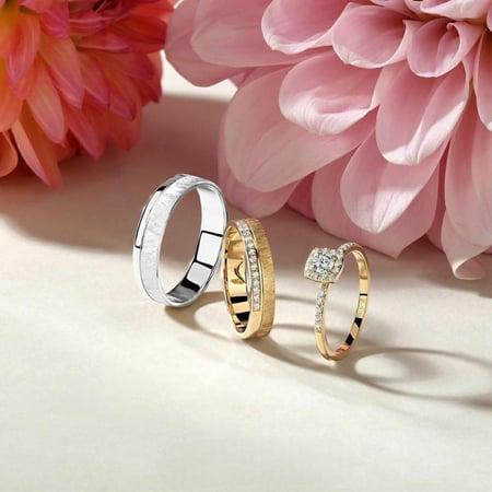 طقم زواج راقي دبلتين مع خاتم فضه خالصه عيار 925